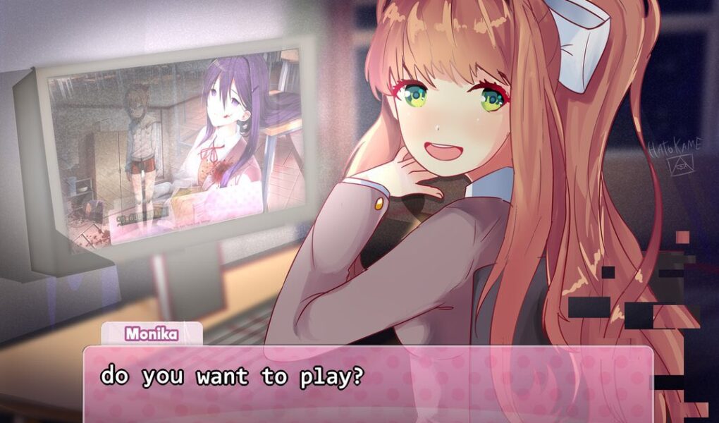 Fourth wall breaking in Doki Doki Literature Club!