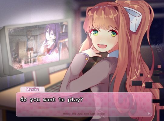 Fourth wall breaking in Doki Doki Literature Club!