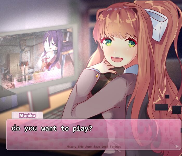 Fourth wall breaking in Doki Doki Literature Club!