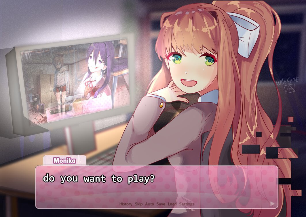 Fourth wall breaking in Doki Doki Literature Club!